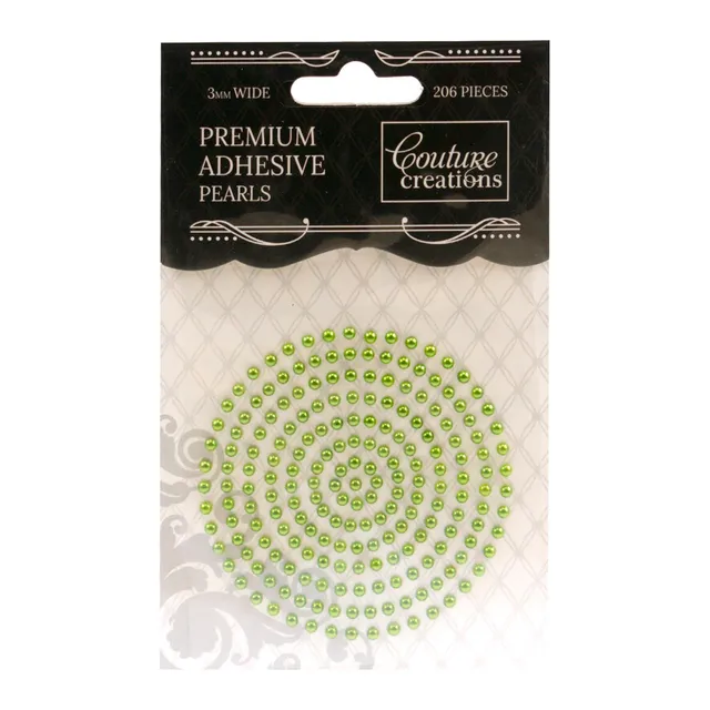 Couture Creations Emerald Green perler 3 mm 206 stk