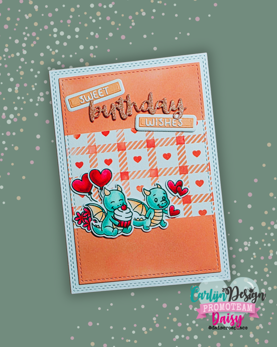 CarlijnDesign Love Plaid CDJD-0068 sjablong 15x15 cm 3-pakn