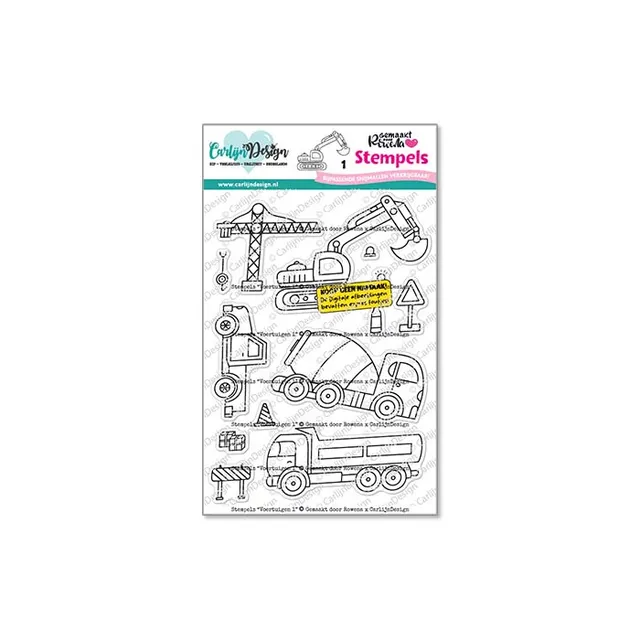 CarlijnDesign Voertuigen 1 CDST-0175 stempel A6 anlegg