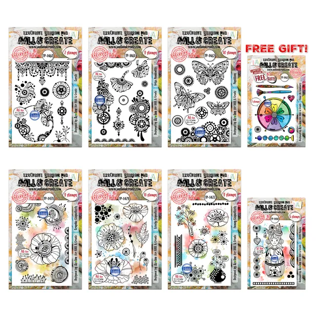 AALL & Create Azoline June & July stempelsett samlepakke