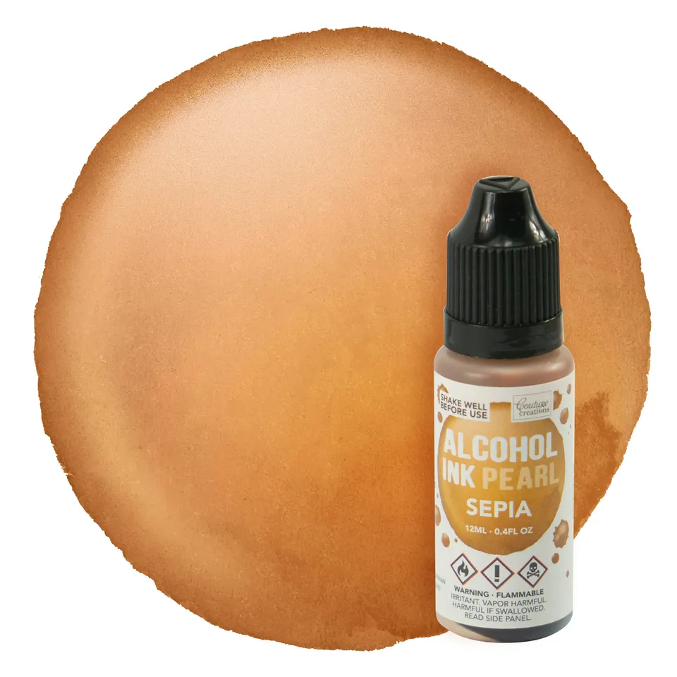 Couture Creations Alcohol Ink Pearl blekk Sepia 12 ml