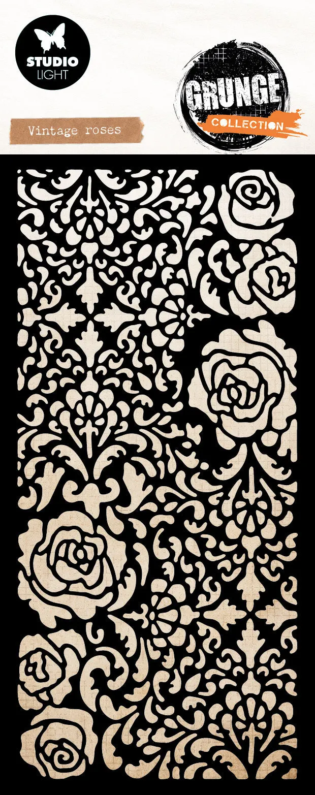 Studio Light Grunge Vintage Roses sjablong 10x15 cm roser