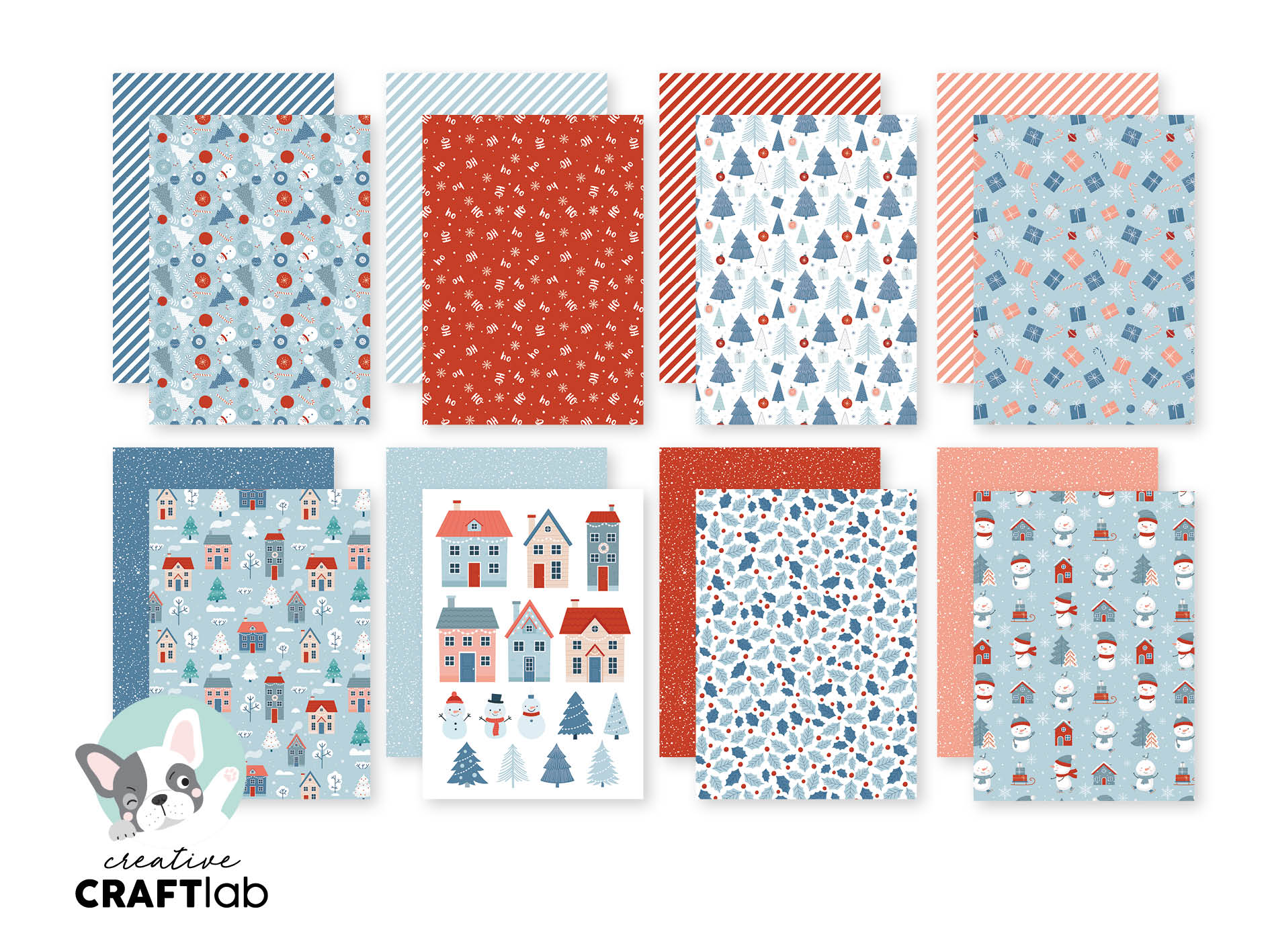 Creative Craftlab Friendz Hello Winter papirblokk vinter