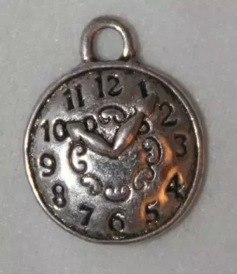 Korthobby Liten Klokke charm metall