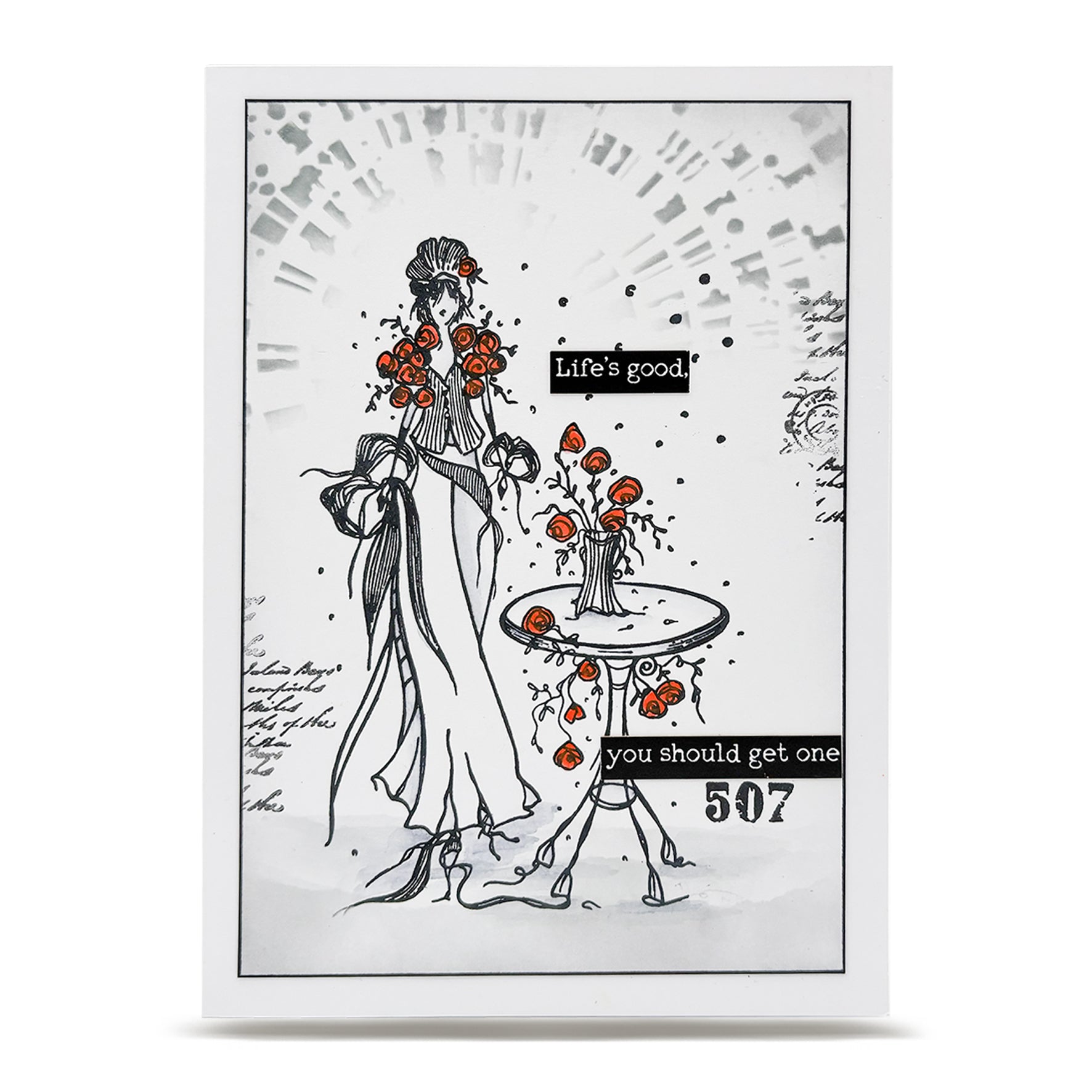 AALL & Create TP-1401 Art of Bouquet stempelsett A6 blomst