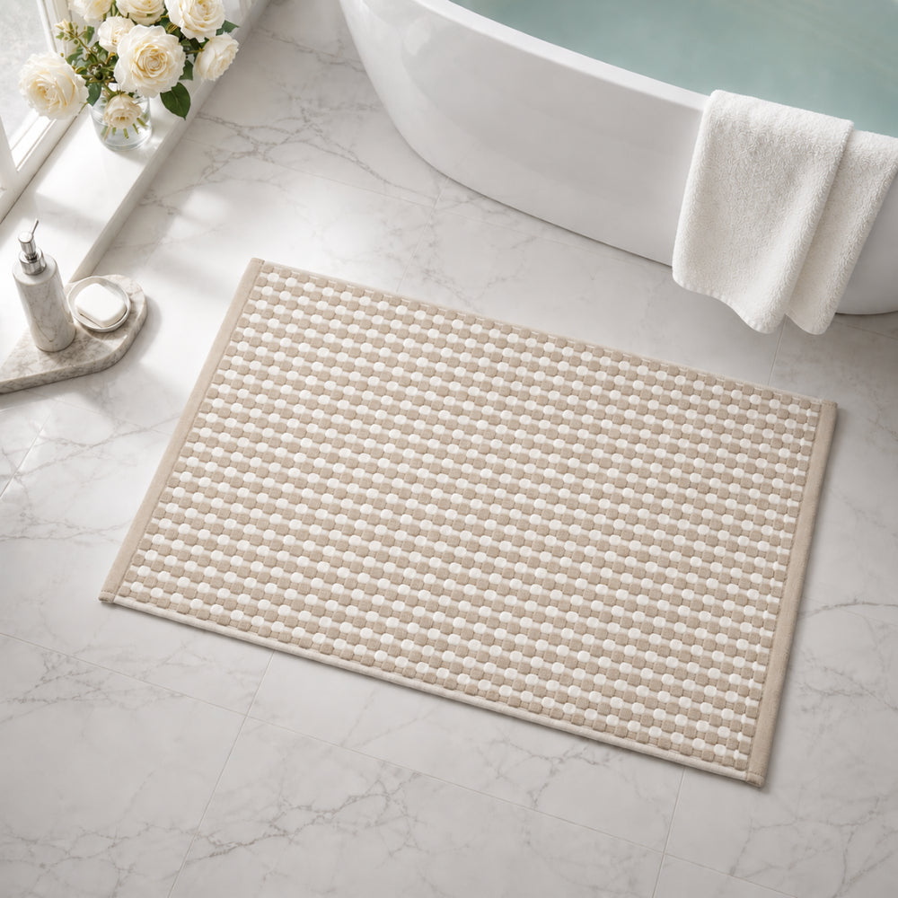 KaiserCraft Evergreen badematte pompom sand 50x80 cm