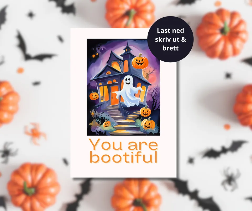 Papirglede You are bootiful kort 5x7" halloween bursdag