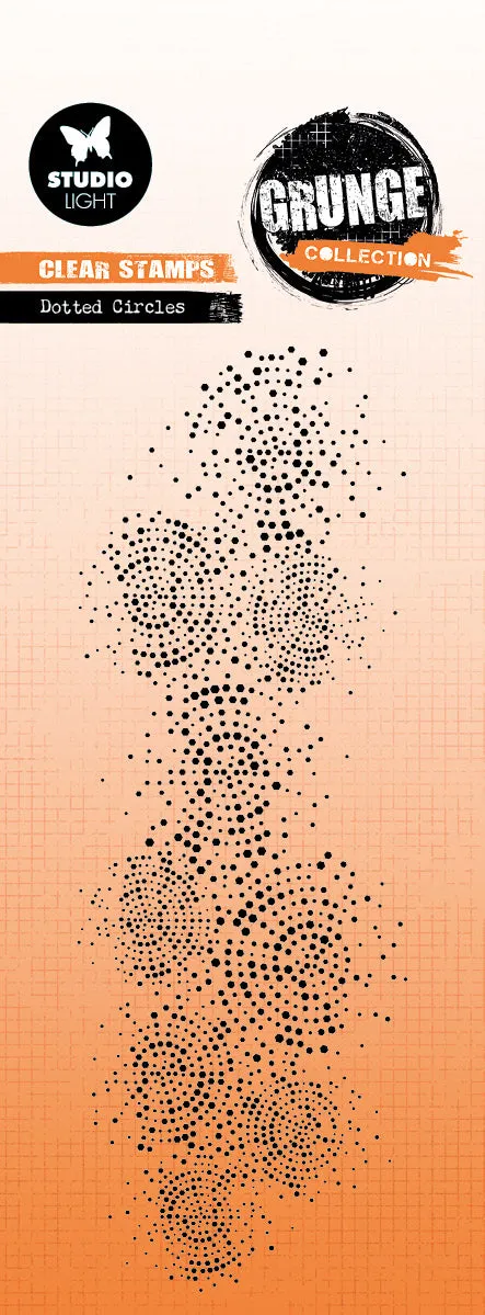 Studio Light Grunge Collection Dotted Circles klarstempel prikker