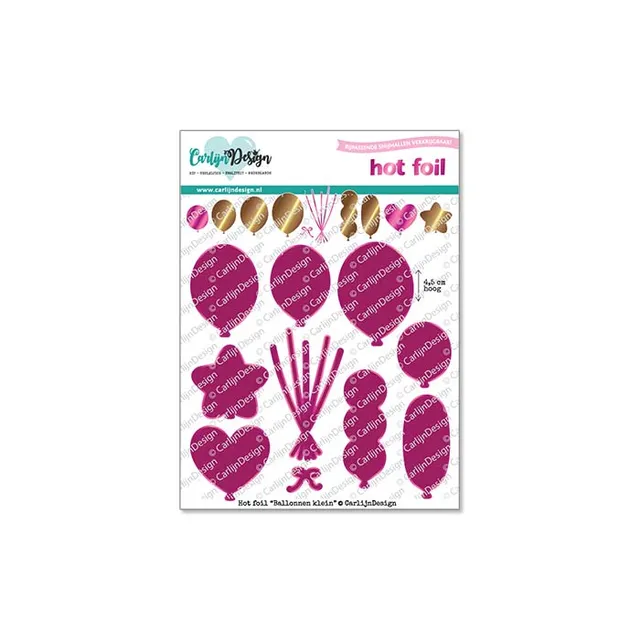 CarlijnDesign Ballonnen klein CDHF-0076 hot foil-plate