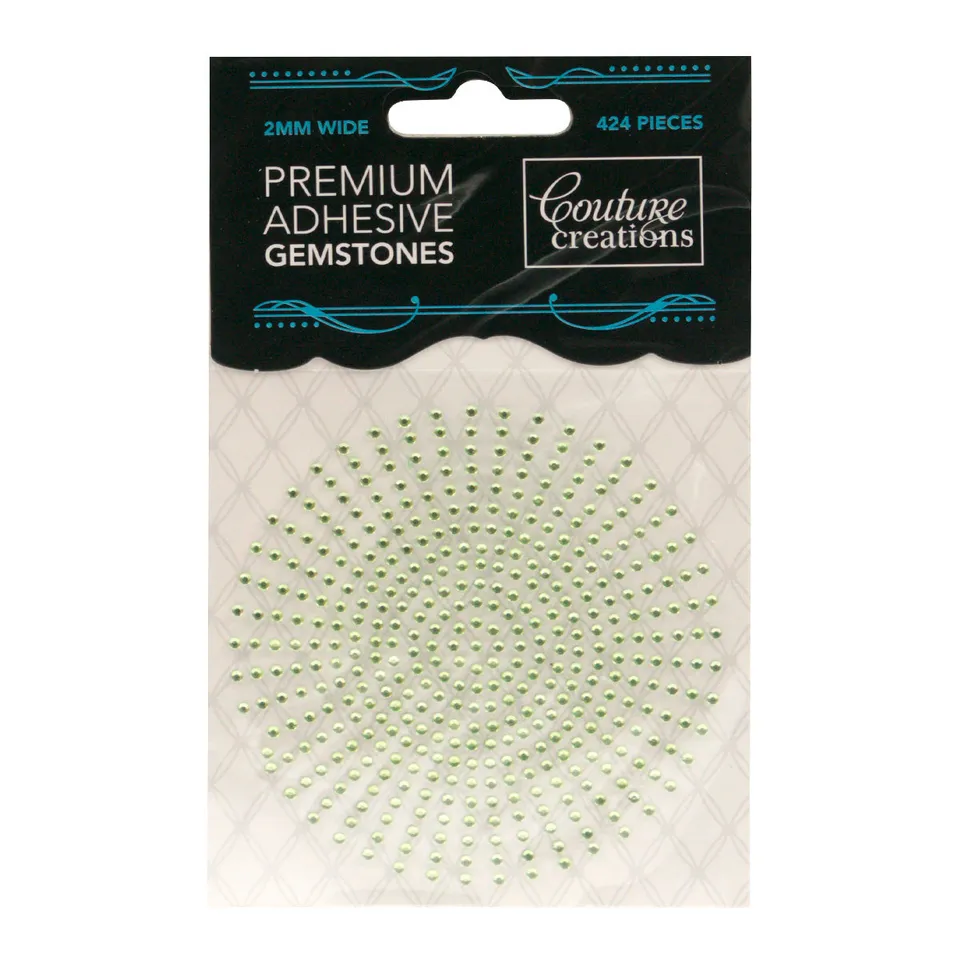 Couture Creations Celadon Green selvklebende gems 2 mm 424 stk