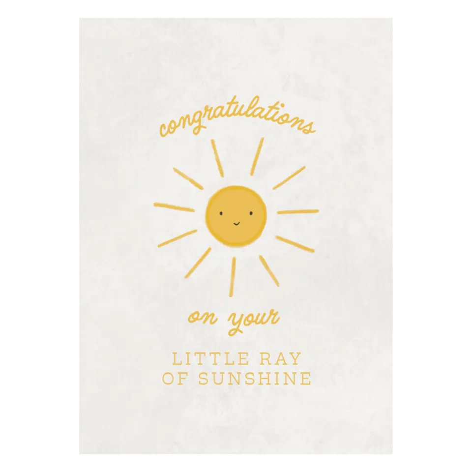 KaiserCraft Bubbles Ray of Sunshine gratulasjonskort blankt