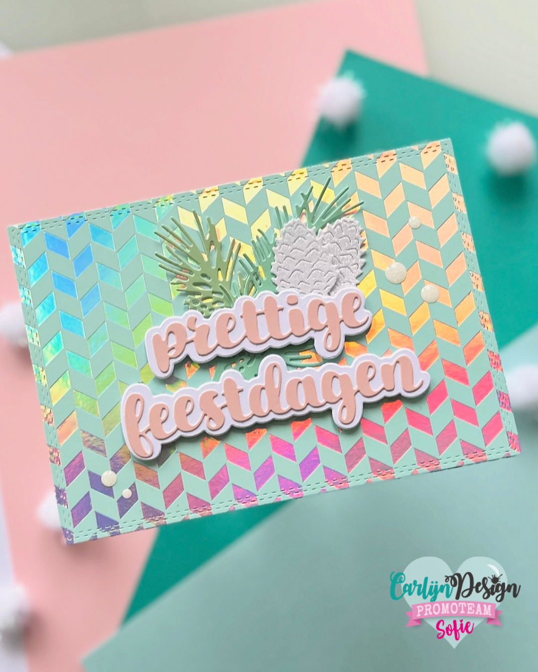 CarlijnDesign Chevron CDHF-0085 hot foil-plate A6 mønster