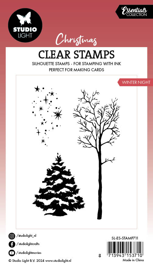 Studio Light Essentials Winter Night stempel klar 60x91mm vinter