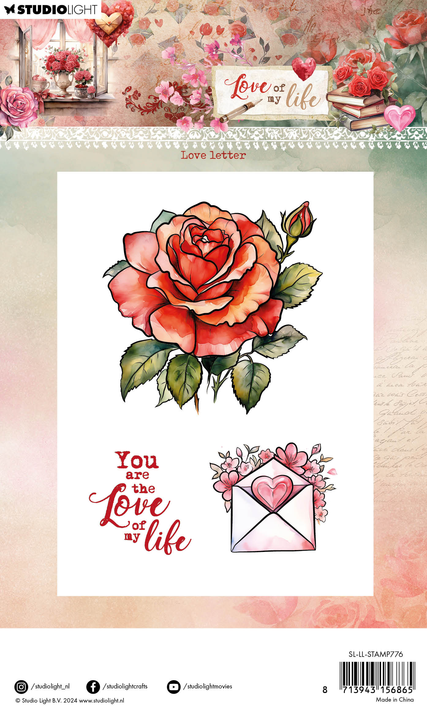 Studio Light Love of My Life clearstempel Love Letter