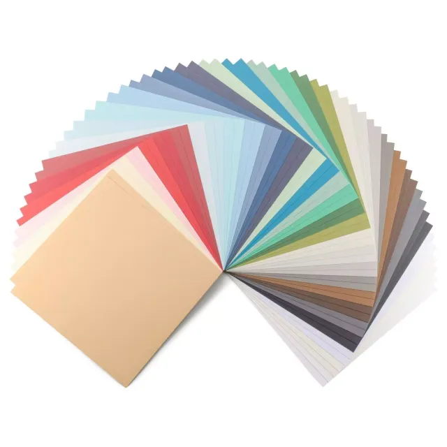 Korthobby Florence Linen kartong 12x12 60-pk hvit struktur