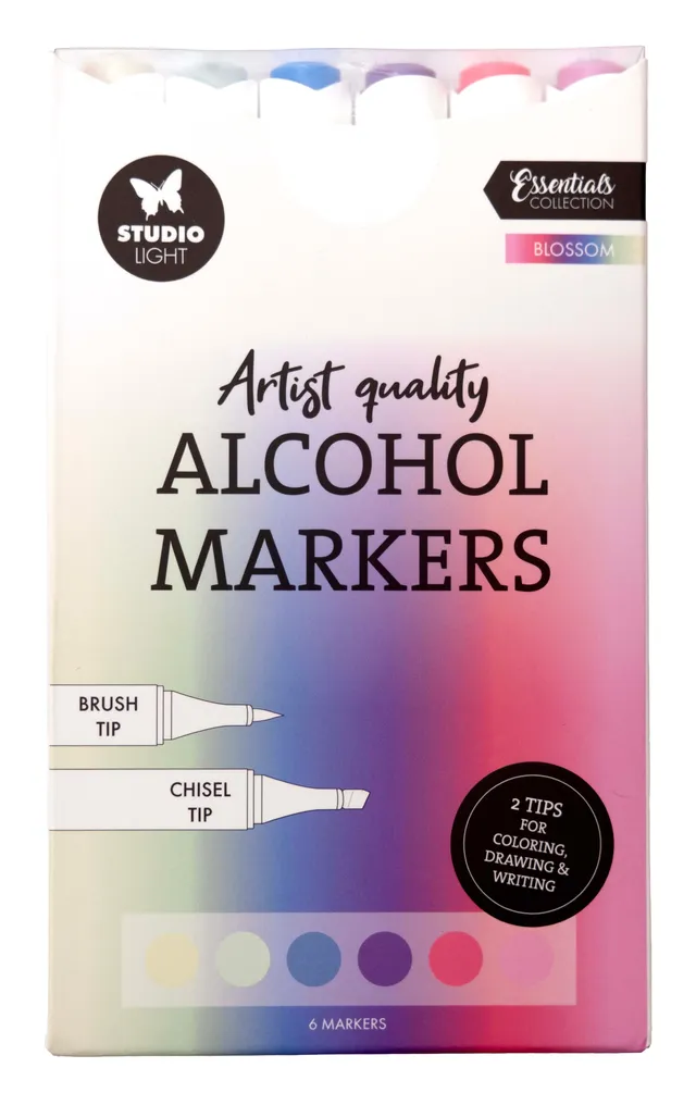 Studio Light Essentials alkoholmarkører Blossom 6 stk rosa