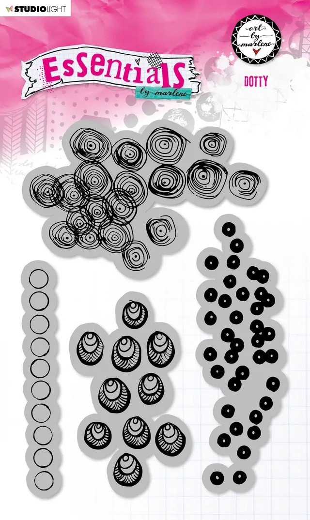 Art by Marlene Essentials Dotty gummistempel prikker A6