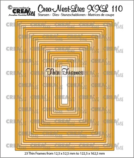 Crealies Crea-Nest-Lies XXL No.110 dies rektangler
