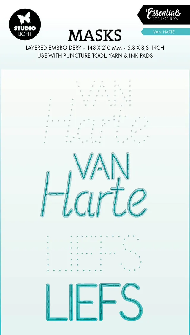 Studio Light Essentials Embroidery Van Harte maske A5