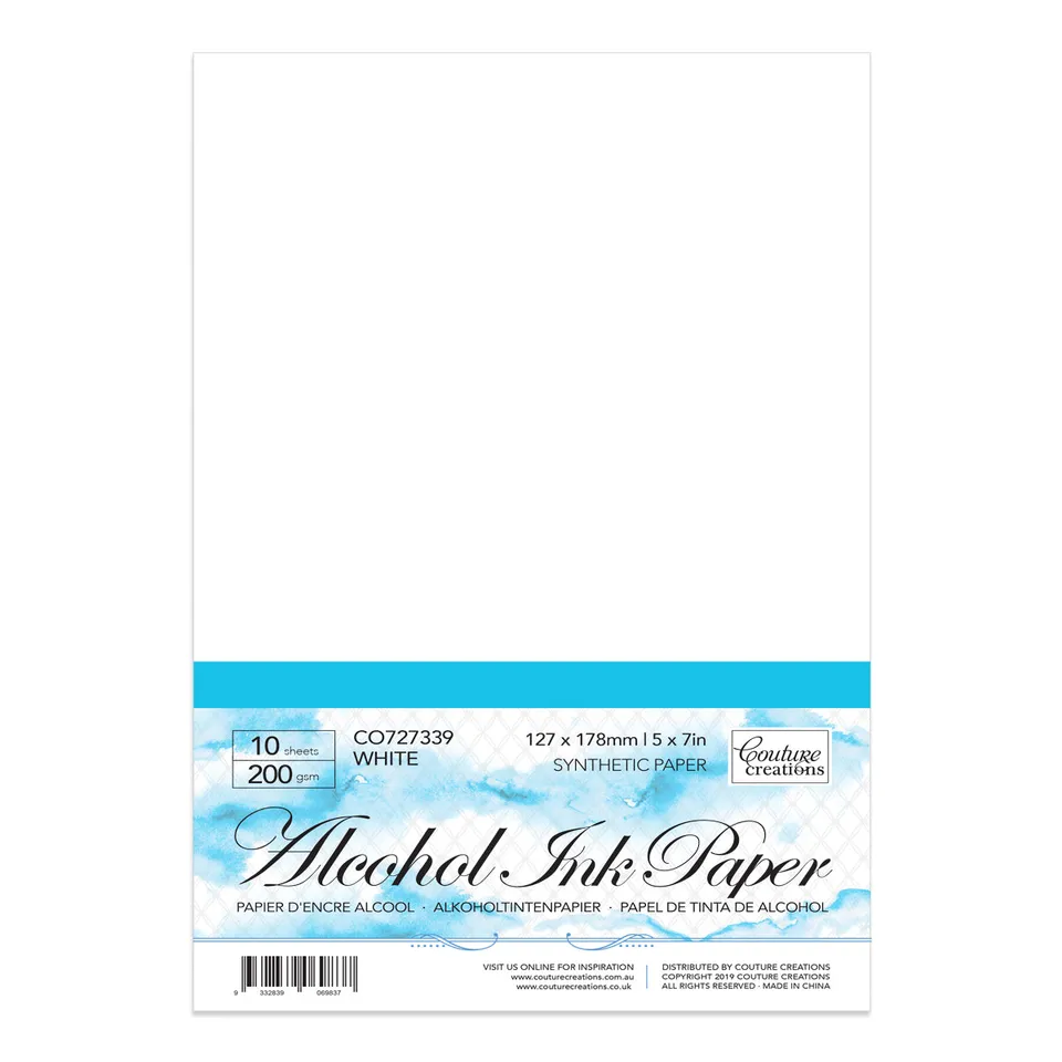 Couture creations syntetisk papir hvitt 5x7 10 ark
