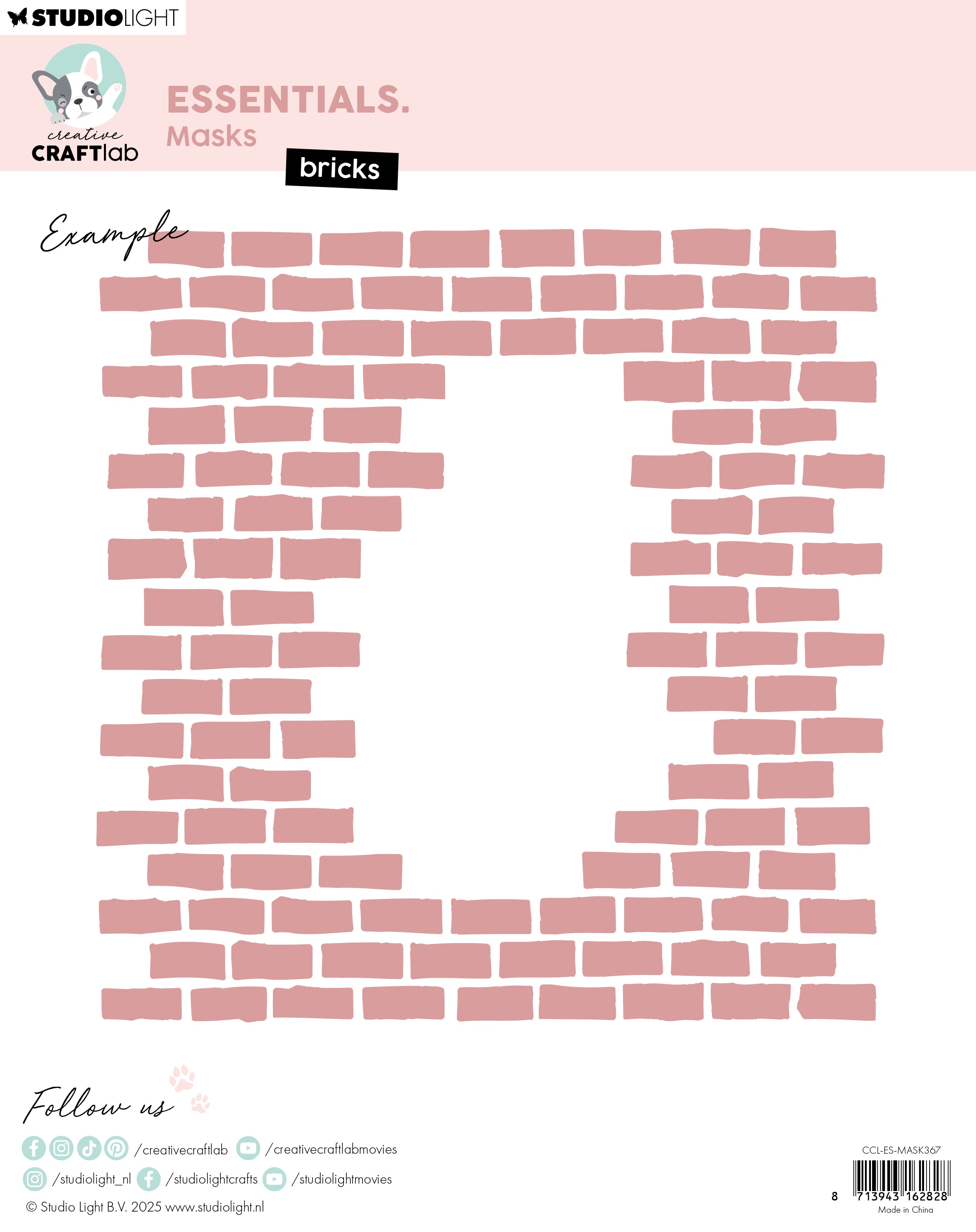 Studio Light Creative Craftlab Bricks maske 20x20 cm