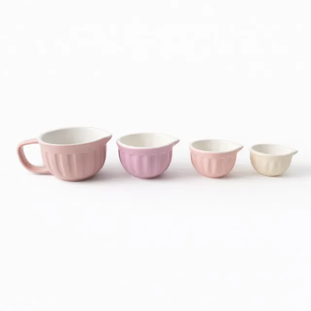 KaiserCraft Rhubarb kannesett 4 stk steintøy minikanner