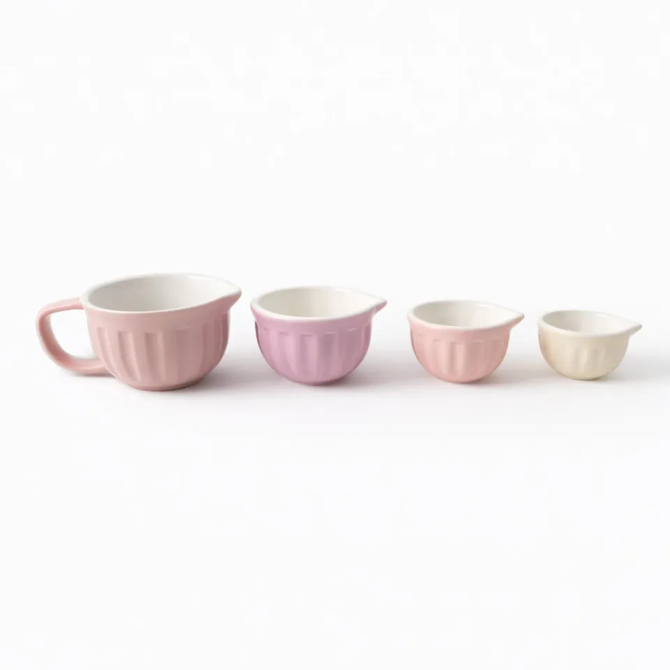 KaiserCraft Rhubarb kannesett 4 stk steintøy minikanner