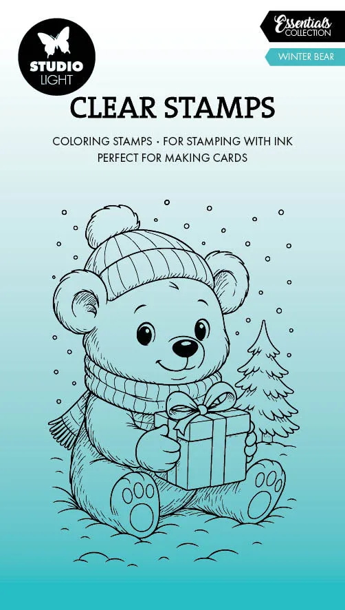 Studio Light Essentials clearstempel winter bear jul