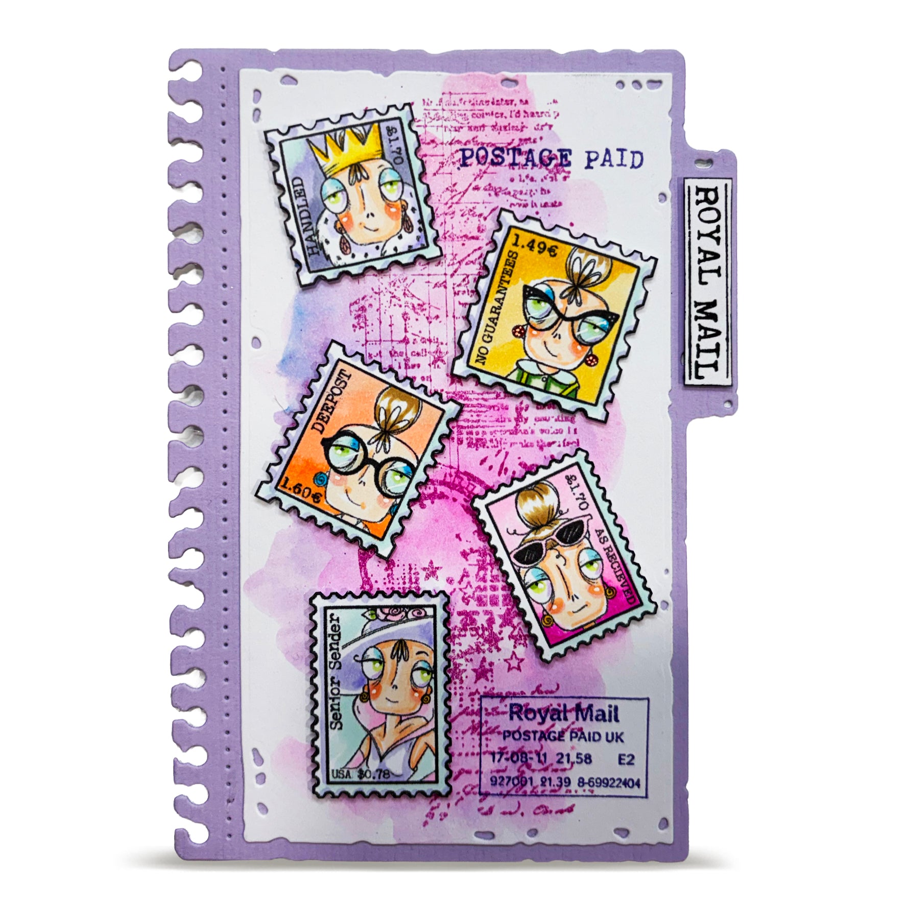AALL & Create TP-1380 Postal Bits stempelsett A7 post
