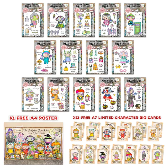 Aall and Create Janet Klein Costume Chronicles stempelbundle 14 sett