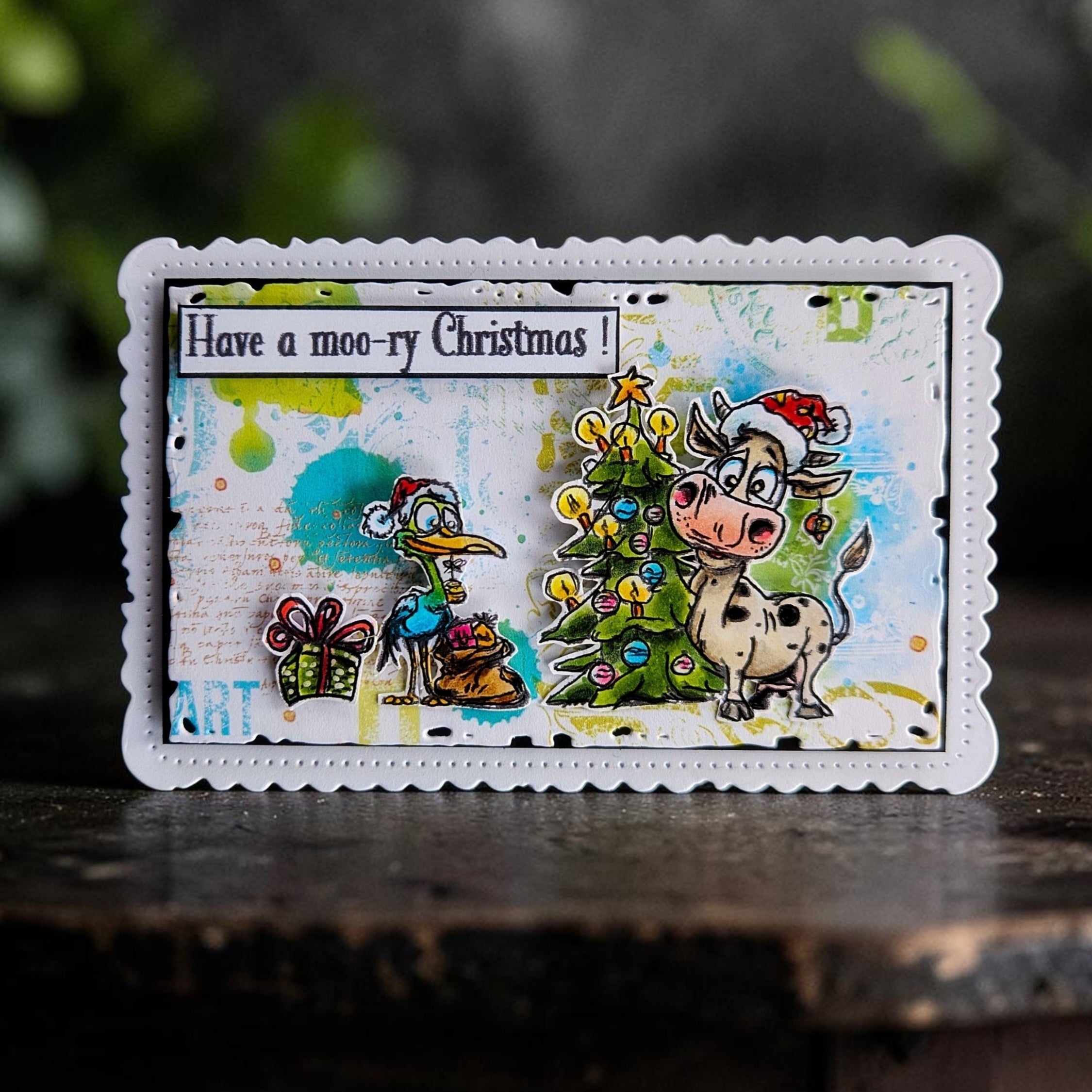 Aall and Create TP-1496 Moo-ry Christmas stempel A6 ku
