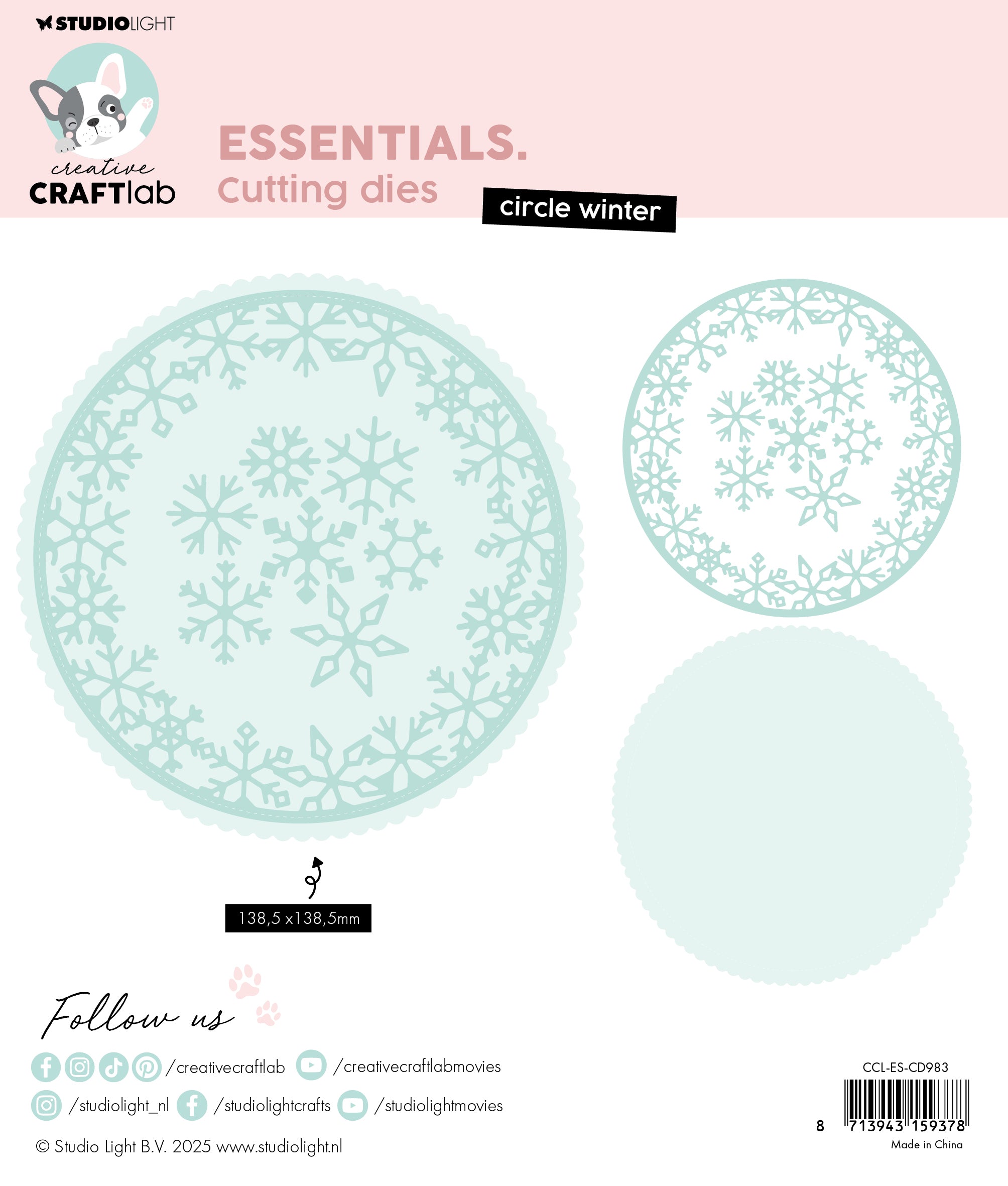 Studio Light Creative Craftlab Circle winter dies sirkel