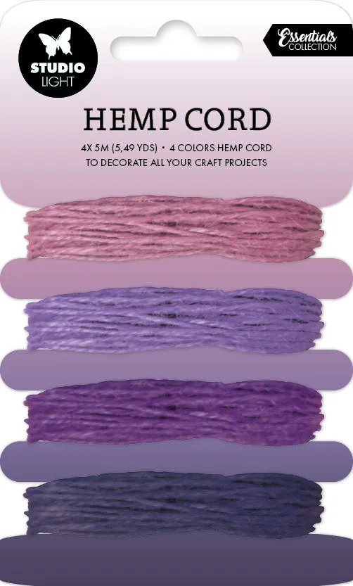 Studio Light Essentials hemp cord hyssing lilla 4 farger