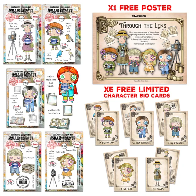 AALL & Create Through the Lens stempelsett bundle 5 stk Janet Klein