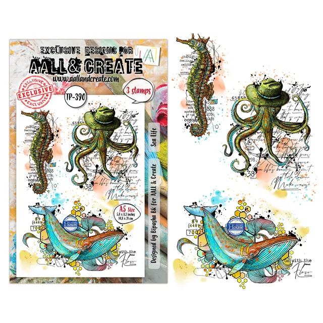 Aall & Create Sea Life TP-390 stempelsett A5