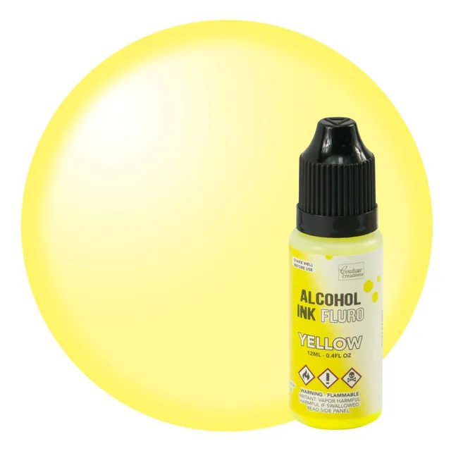 Couture Creations Alcohol Ink Fluro Yellow alkoholblekk 12 ml neon