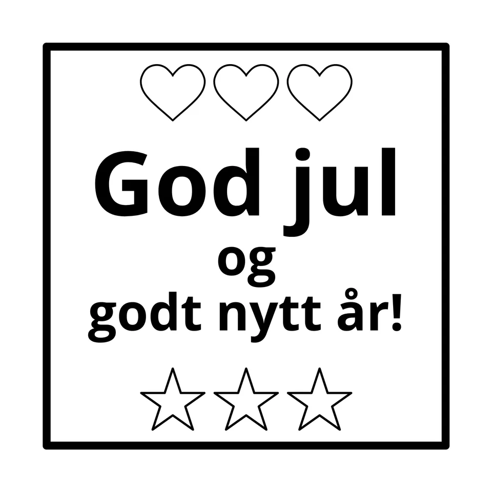 Papirglede God jul og godt nytt år digitalt stempel 2 filer