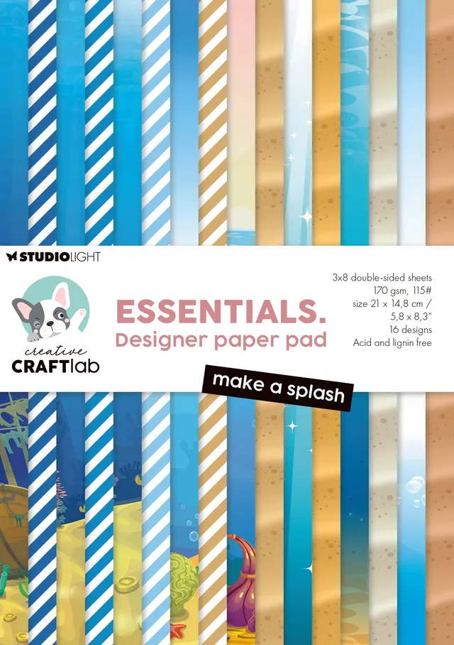Studio Light Creative Craftlab Make a Splash designpapir A5 24 ark
