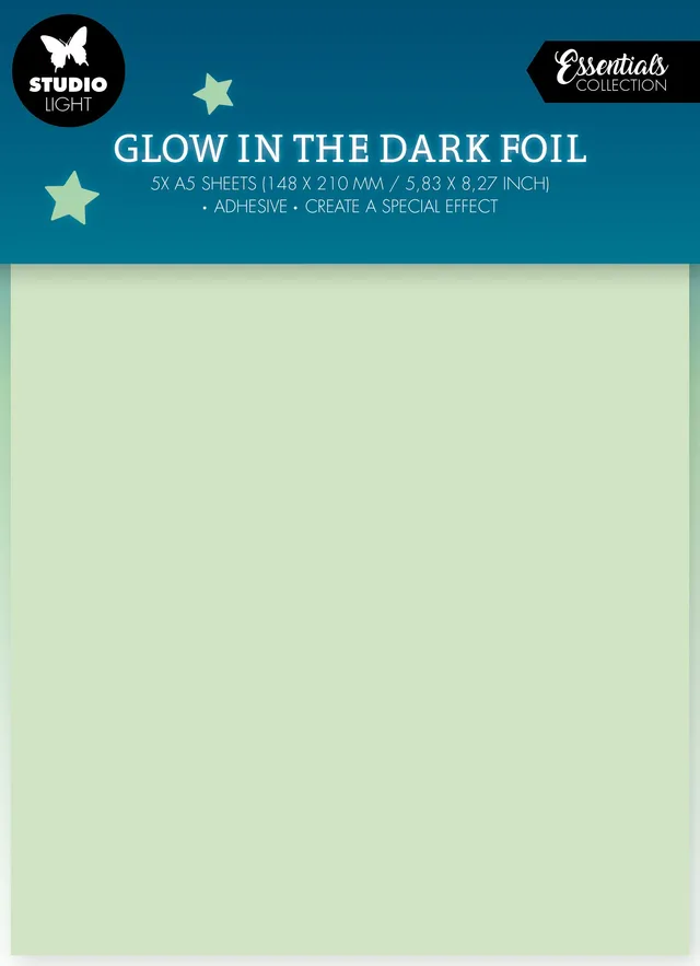 Studio Light Essentials Glow In The Dark folie 5 ark selvlysende