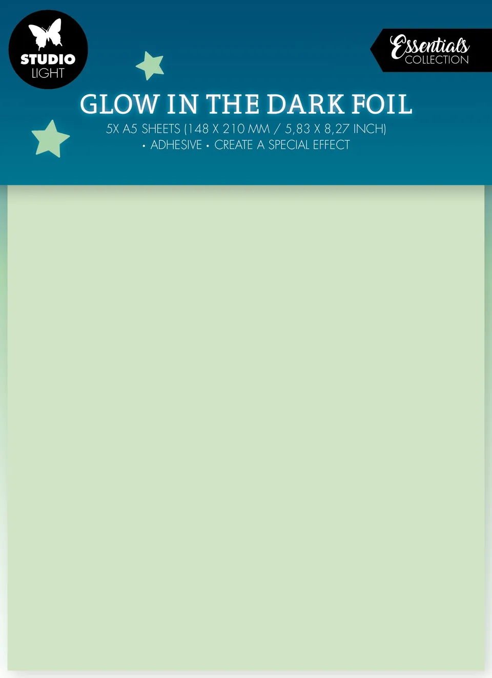 Studio Light Essentials Glow In The Dark folie 5 ark selvlysende