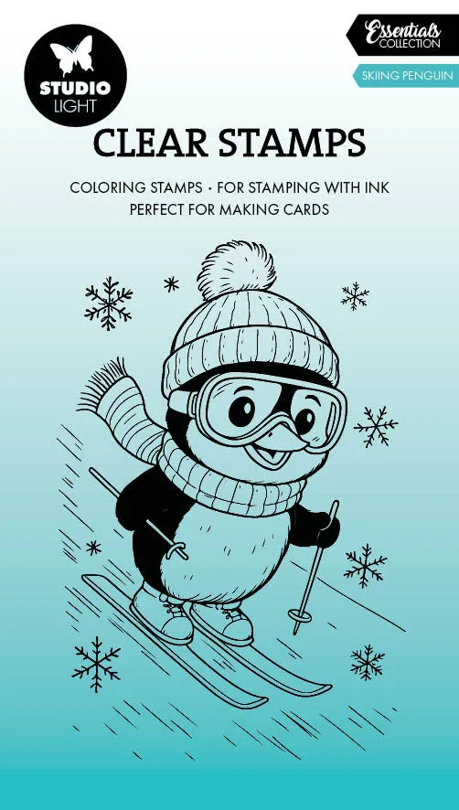 Studio Light Essentials stempel Skiing penguin silikon