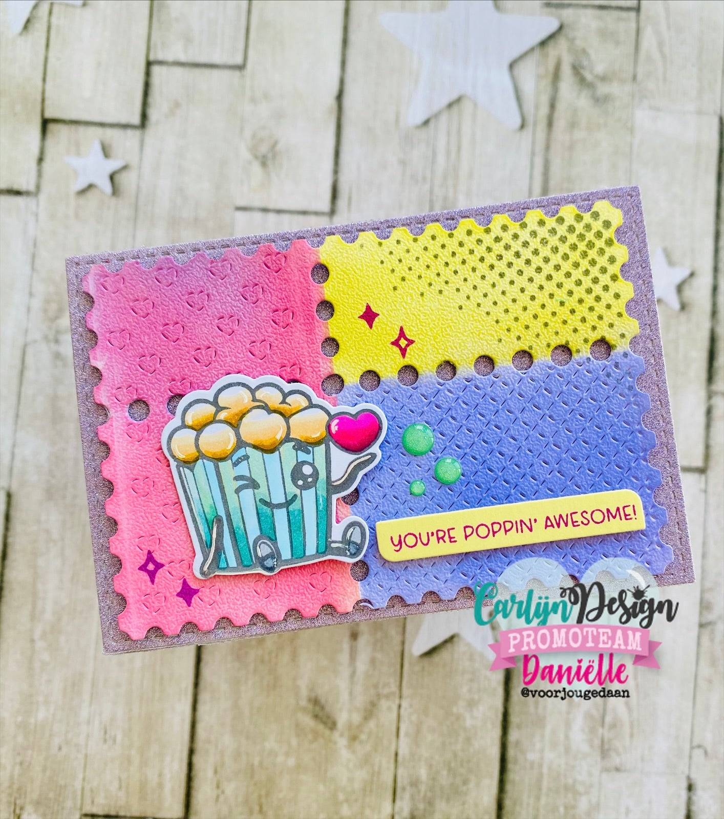 CarlijnDesign Halftone Patterns CDST-0185 stempelsett retro