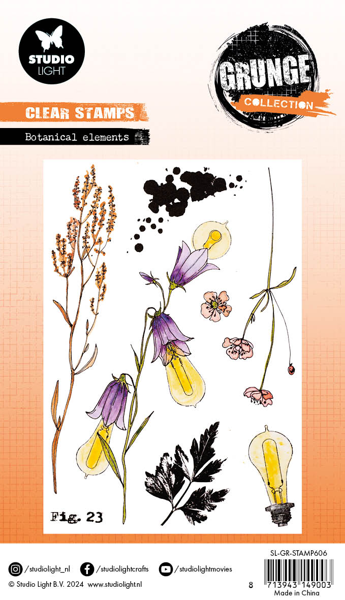 Studio Light Grunge Botanical Elements clearstempel 93x136 mm