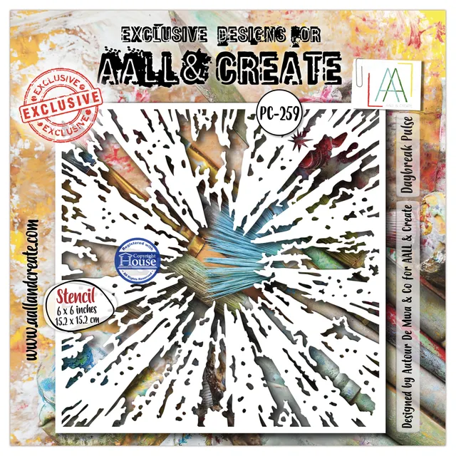AALL & Create PC-259 Daybreak Pulse sjablong 15x15 cm