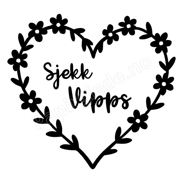 Papirglede Sjekk Vipps 1 digitalt stempel humor