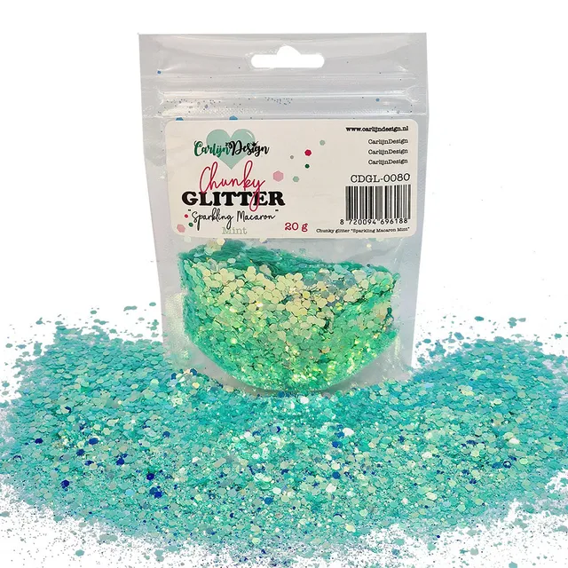 CarlijnDesign Sparkling Macaron CDGL-0080 glitter mint 20 g
