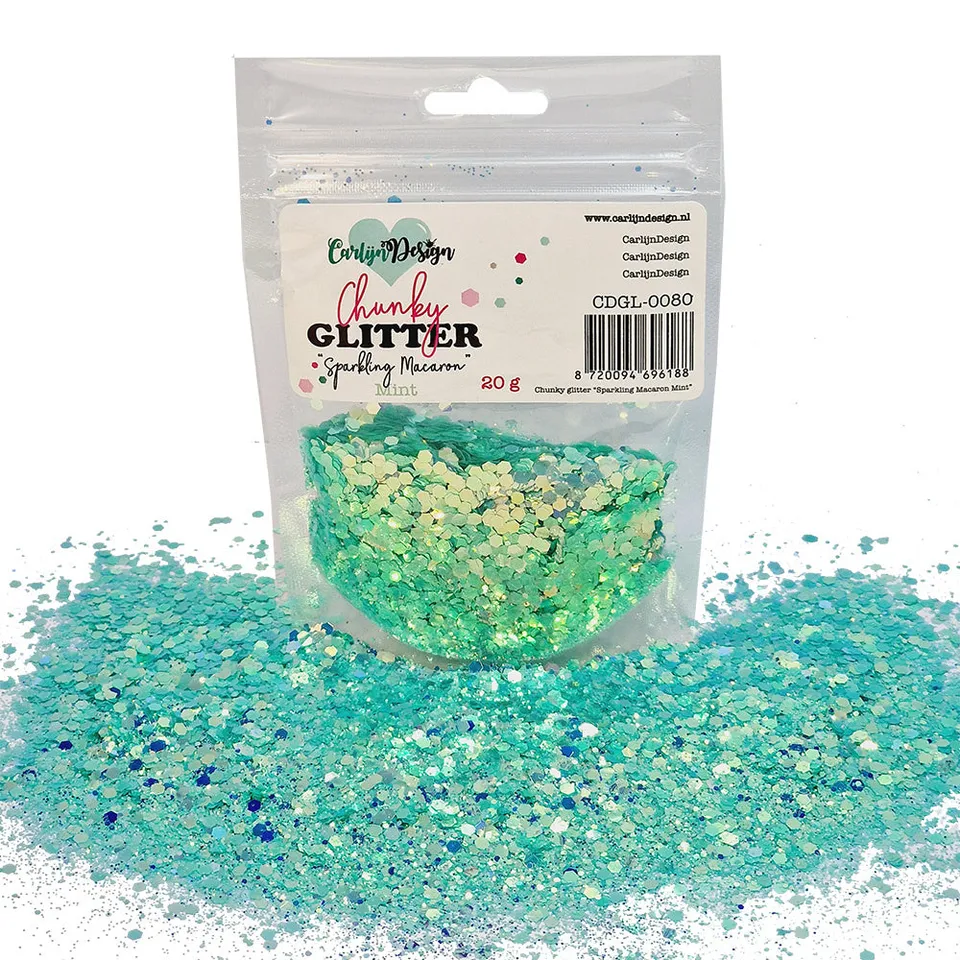 CarlijnDesign Sparkling Macaron CDGL-0080 glitter mint 20 g