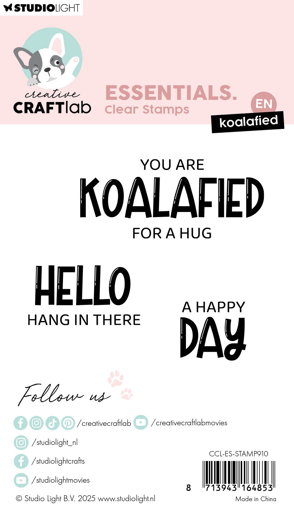 Studio Light Creative Craftlab Koalified stempel 74x105 mm
