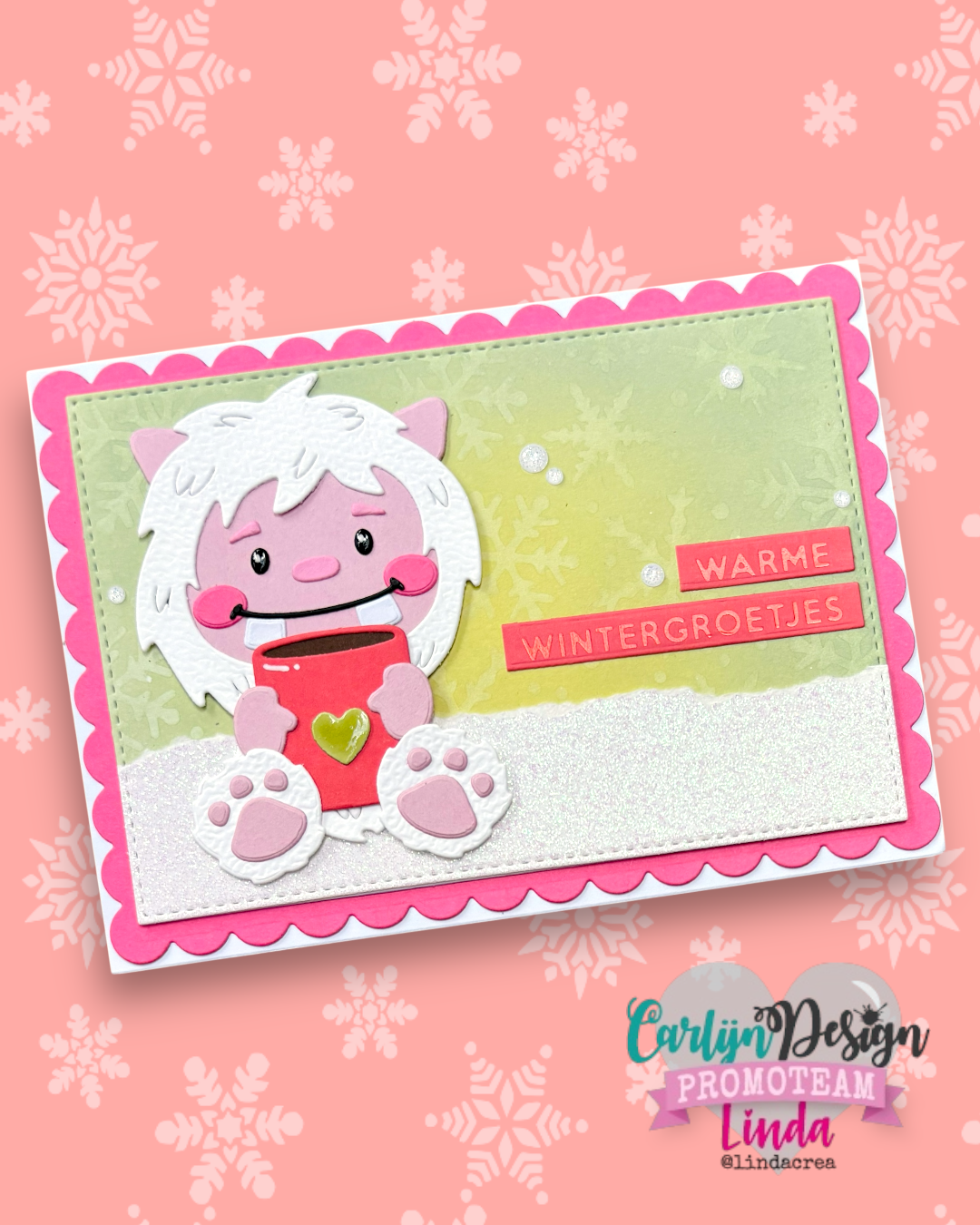 CarlijnDesign Christmas CDED-0010 enamel dots glitter jul