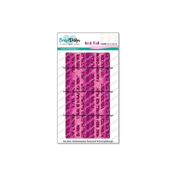 CarlijnDesign Onderteksten CDHF-0075 hotfoilplate flytting